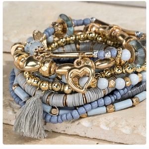 MULTI-LAYERED STRETCH BEADED BRACELET-NEW